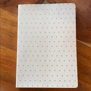 New Silver and Pink Polka Dot lined notebook